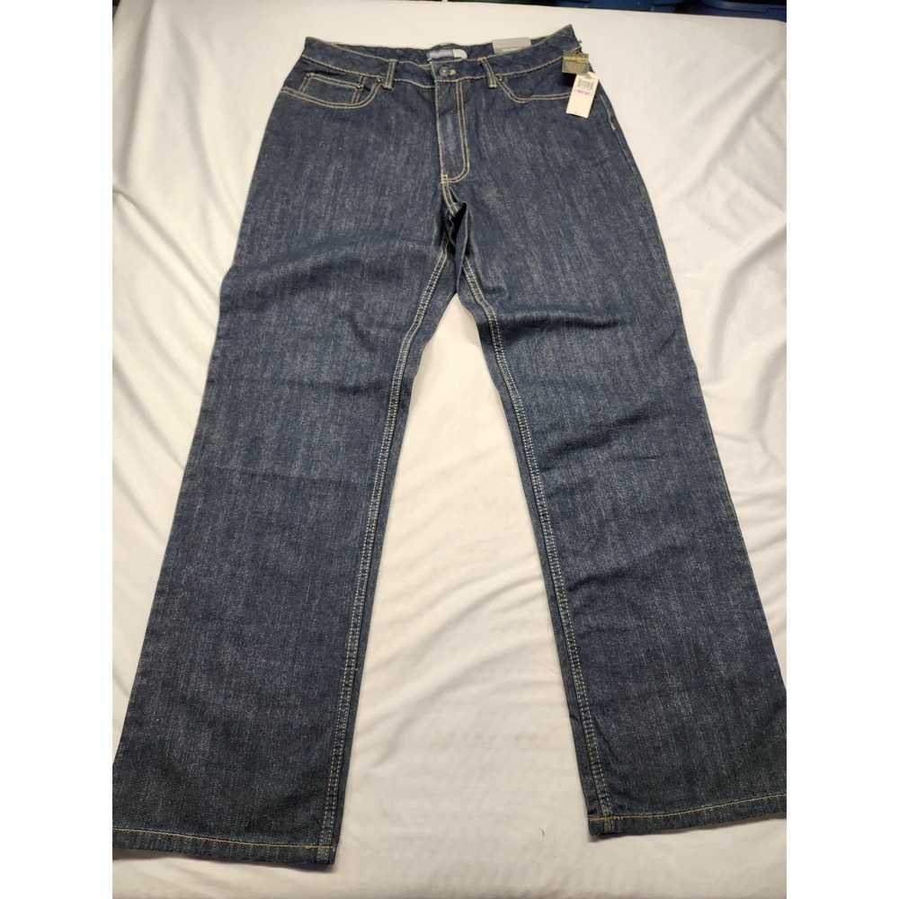 Van Heusen Mens Classic Fit Straight Leg Indigo Blue Denim Jeans 32x32 NWT